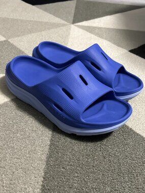 HOKA ORA Recovery Slide 3 Two Tone Blue Slip-on Sandals Men's 8/Women's 10